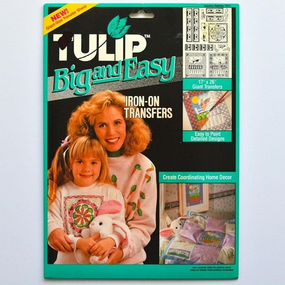 Tulip Iron On Transfers Lot 4 pks Big Easy Vegetables Fruit Rabbits Floral - Picture 7 of 12